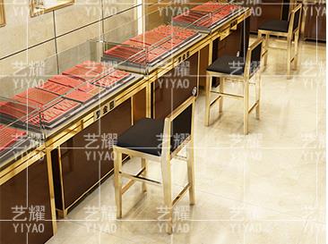 不锈钢珠宝店柜台凳子吧台凳椅子前台凳子高脚凳收银台金色柜台椅