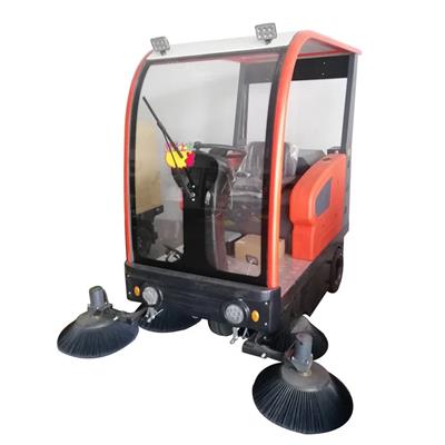 小型驾驶式扫地机 工厂车间电动扫路机 吸尘洒水路面扫地机
