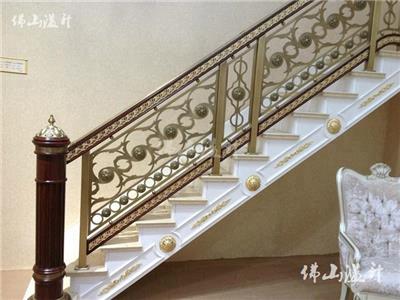 保定大气浮雕楼梯护栏费用 楼梯铝艺护栏 各种规格可定做
