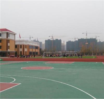 徐州泰福硅pu篮球场施工厂家/徐州塑胶跑道翻新维修_塑胶厂家