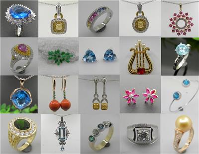 工厂专业定做戒指18K金项链首饰配件个性珠宝来图定做3D图建模代加工批量订单生产