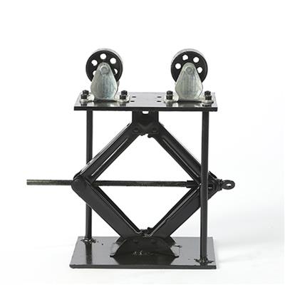 钢轮焊接滚轮支架 钢轮式可调高支架 圆管焊接支架