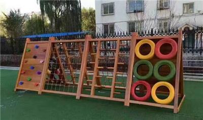 木制塑料拓展大型游乐设备 幼儿园 儿童 室外滑梯攀爬架组合