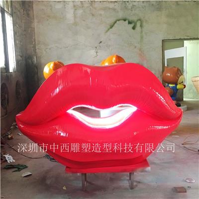 性感玻璃钢嘴唇雕塑模型，口红效应的延伸
