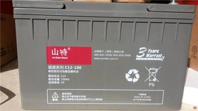 山特C12-200蓄电池12V-200AH免维护、铅酸固定型