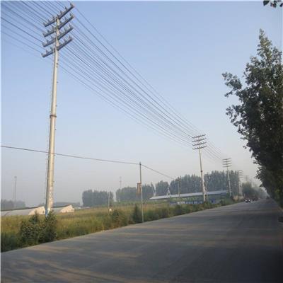 电力钢杆电力钢杆定制 15米三回路220千伏电力输出线路施工