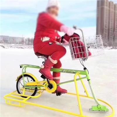 冰上自行车 儿童冰上自行车价格 双人款冰上自行车详细参数 戏雪乐园厂家供应