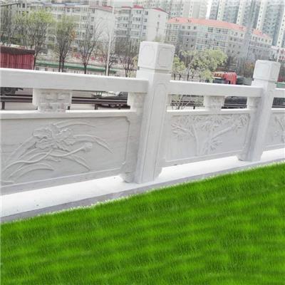厂家介绍草白玉石栏杆安装过程-曲阳县聚隆园林雕塑