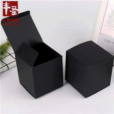 现货350克黑卡纸盒耳环包装盒box礼品电子产品包装纸盒子可印LOGO