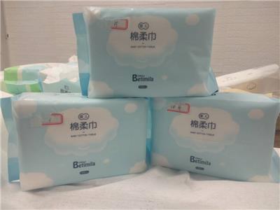 广东佛山工厂婴幼儿一次性洗脸巾棉柔巾干湿两用巾支持定制加工