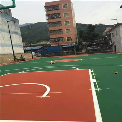 湘潭学校篮球场硅PU环保材料厂家 湘潭县小区塑胶球场施工建设