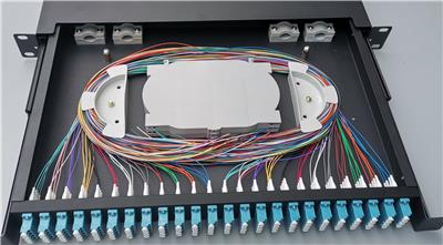 满配12口LC光纤终端盒ODF熔接线光缆终端盒抽拉式机架电信级