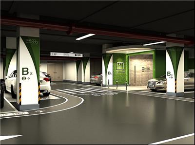 停车场3D效果图设计_车库设计丨停车场设计- 需要什么资料