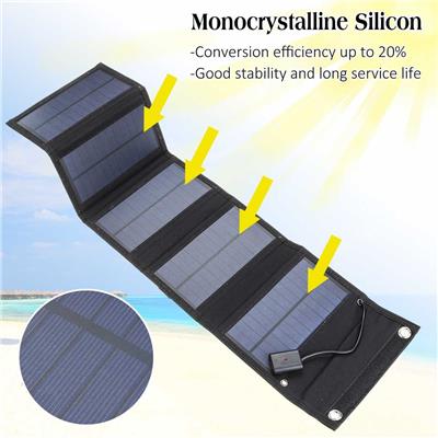 深圳直销太阳能板单晶发电板 户外便捷式太阳能折叠包充电板