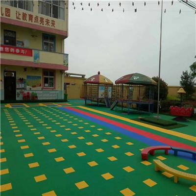 湖南长沙幼儿园悬浮地板，益阳锦腾定制幼儿园悬浮地板，拼装运动地板