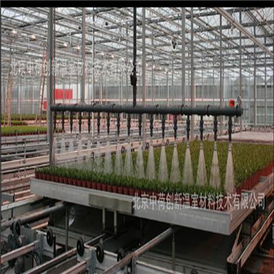 电动灌溉机农用温室大棚高压轨道移动式花卉喷灌机