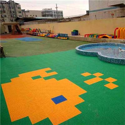 湖南益阳悬浮地板厂家 幼儿园彩色悬浮地板 篮球场浮地板