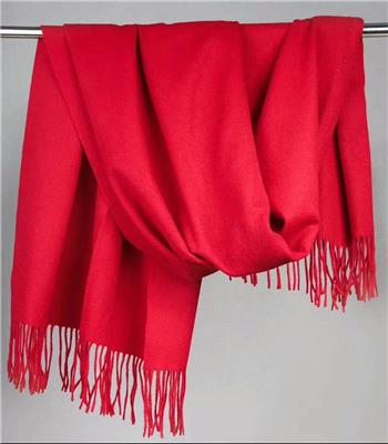 西安围巾定制 中国红围巾 羊绒围巾 可印字