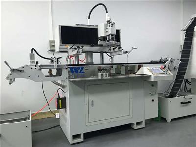 全自动卷材标签标识丝印机WL-350D，不干胶标签标识卷对卷丝印机厂家