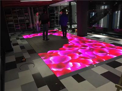 led地砖屏室内全彩地板互动感应电子显示屏人体互动游戏