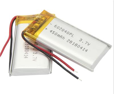 供应MSDS认证聚合物602040锂电池450mah用于：美牙仪 加湿器 卷发器