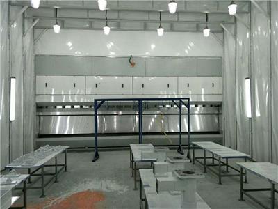 移动式水帘喷漆房电动可伸缩喷漆房工业机械喷漆房