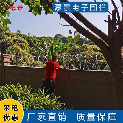天津安装电子围栏周界报警系统图片 四线制单防区电子围栏