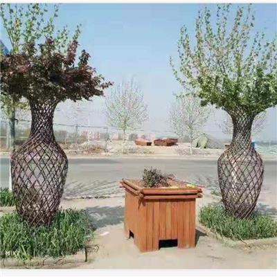 紫薇花瓶模具花瓶骨架制作紫薇花瓶编织植物造型树