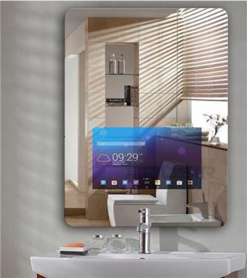 防水镜面广告机触摸屏电视美发化妆洗手台智能家居触控魔镜可定制