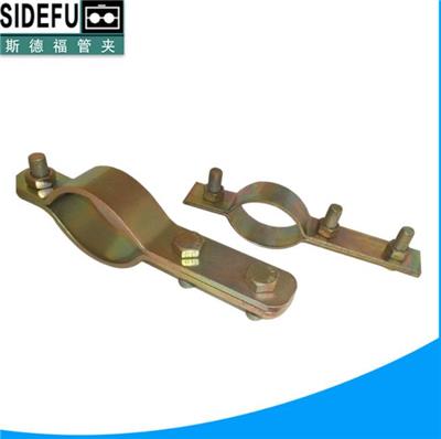 标准双螺栓管夹 双螺栓单孔管夹 双排螺栓管夹厂家生产
