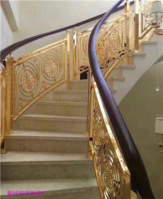 武安宾馆全铜楼梯护栏-全铜楼梯扶手灵巧的构思