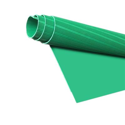 供全国 绿色条纹橡胶板 绿条纹绝缘橡胶片 防滑绝缘胶皮