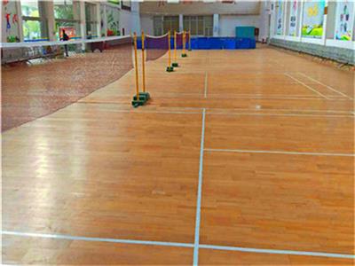 徐州羽毛球馆运动场馆木地板铺设现场