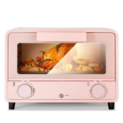 电烤箱厂家批发 新款下旋钮多功能烤箱13L家用小型烤炉面包机烘焙礼品