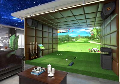 室内高尔夫模拟器设备高清软件韩国正版3D球场系统