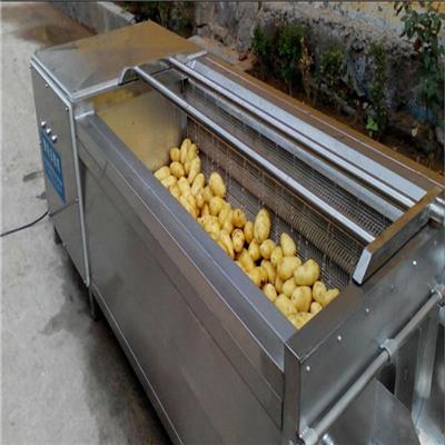 厂家生产全自动蔬菜清洗流水线 土豆去皮清洗机