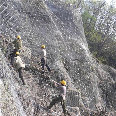 陇南文县边坡防护网高速公路工程护坡钢丝绳网绞索网滑坡落石防坠物安