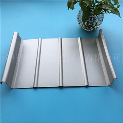 白银灰9006 3004 氟碳铝镁锰直立锁边屋面板65-430 源头厂家供应