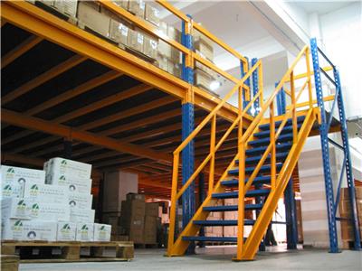 陕西大型存储钢制平台 可设计滑梯电梯上下存取 西安鼎立信仓储货架
