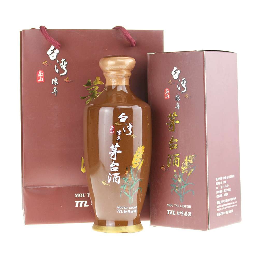 52度中国台湾玉山陈年**酒0.5公升棕瓷瓶酱香型