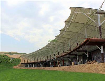 景天高尔夫球场膜结构雨棚设计
