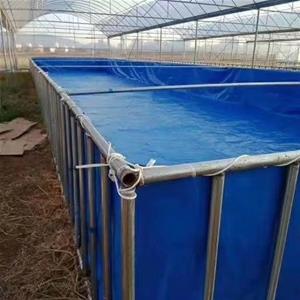水产帆布池PVC刀刮布简单养殖降低养殖成本