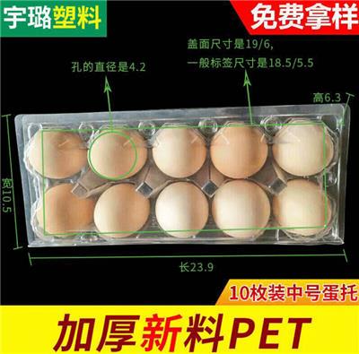 PET10枚中号鸡蛋托盘 超市239*105*63塑料鸡蛋托包装盒