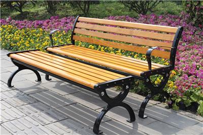 公园椅户外长椅园林靠背长条椅子室外休闲防腐实木花园铸铝长凳子