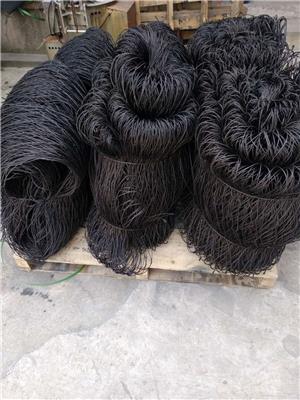 黑色不锈钢绳网 不锈钢丝绳网发黑处理 黑色氧化钢丝绳网