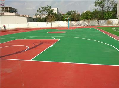 PVC篮球场造价,篮球场pvc材料每平方价钱.