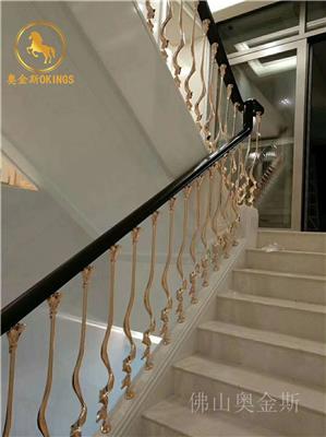 奥金斯设计镀金纯铜楼梯扶手激发你的建筑创作欲望