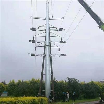 淮南市15米电力钢管塔单回路10千伏钢管塔定做