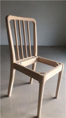 橡木白坯餐椅批发A实木白茶椅子供应A创未来家具厂