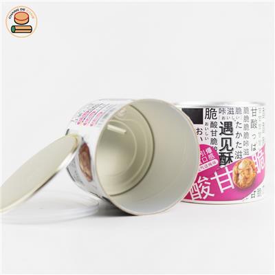厂家供应饼干罐 香脆食品包装制品小圆筒定制